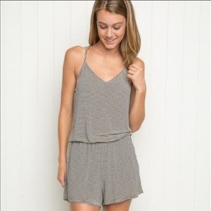 Like-new Brandy Melville Joyce Striped Romper o/s